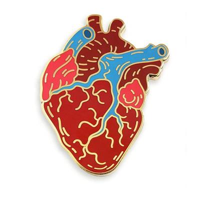 China Positive Makeup Enterprise Plain Exaggeration Anime Europe Badge Enamel Lung Lung Lapel Pin Badge for sale