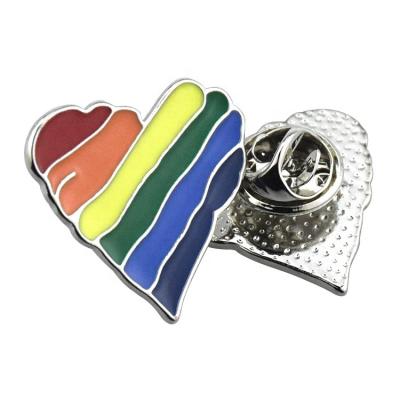 China Brass Custom Europe Logo Rainbow Flag Gay Pride Lapel Pins for sale