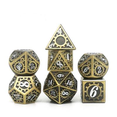 China Game Customized Polyhedron Dnd Game Playing Stainless Steel Dies for sale