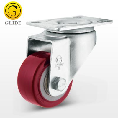 China Medium Light Weight Swivel Light Duty Caster PU Polyurethane Caster Wheel 25mm/40mm/55m/75mm for sale