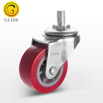 China Light Duty PU Stainless Steel Spinning Caster Wheel for sale