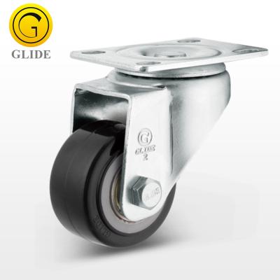 China Medium Duty PU Swivel Caster Chair PU Roller Skate Rotary Caster for sale