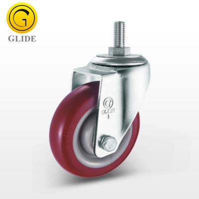 China Wholesale High Quality Hotels Factory Price Wire Stem PU Solid Rubber 3 Inch Small Wheel Caster for sale