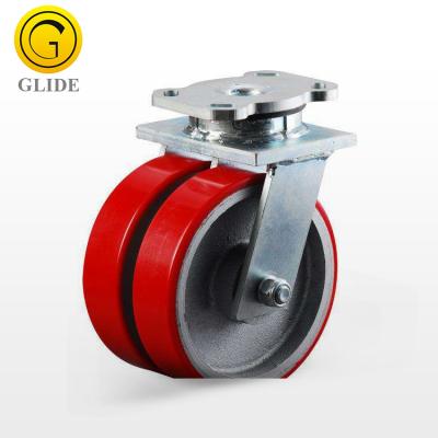 China Trolley Activity Caster Polyurethane Swivel Caster Extra Heavy Duty Kingpinless Wheel for sale