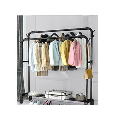 China Modern Deign Drying Clothes Rack Floor Hanging Clothes Rack Folding Storage Bedroom Indoor Students Drying Clothes Hanging Rack for sale