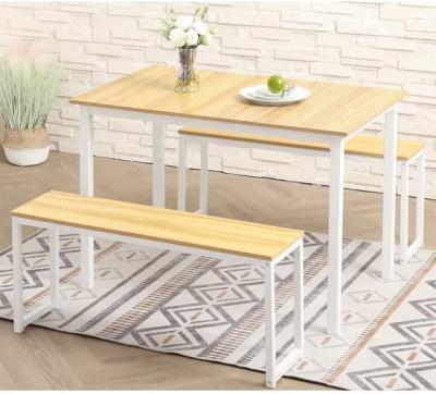 China Adjustable (other) 3piece dining table set design,perfect for your kitchen or dining room,when not in use the bench is placed right under the table for sale