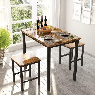 China Adjustable (other) 2 stools kitchen table set designed kitchen bar and chairs, suitable for dining room, living room, apartment, for sale