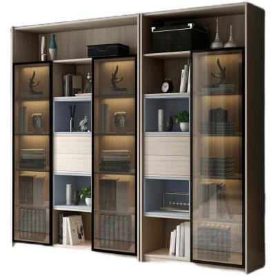 China Storage Newst Favorable Price Small Family Library Book Cabinet With Glass Doors for sale