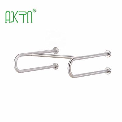 China High Quality Eco-friendly Wall Mounted Rails Stainless Steel Bathroom Grab Bars Nursing Home Lavatory Safety Elder Disabled Grab Bar for sale