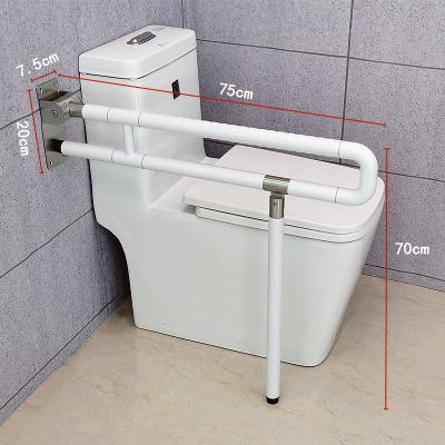 China Space-efficient Factory Sale Disabled Nylon Folding Bar Toilet Safety Handrails For Elderly Wall Mounted Anti-slipping Removable Grab Rails for sale