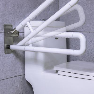 China OEM Factory Direct Wholesale Hospital Toilet Anti-skid Anti-skidding Elder Safety U Shape Bathroom Nylon Handicap Folding Grab Bar Handrails for sale