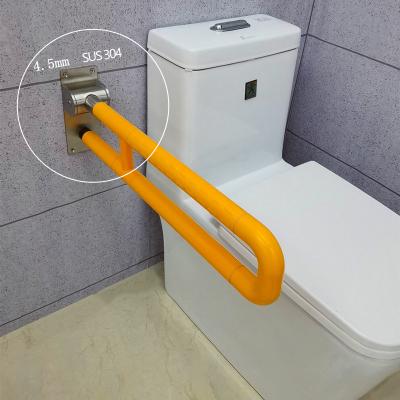 China OEM Hospital Household Stainless Steel Toilet Safety Handle Eco-Friendly Folding Grab Bars Folding Handrails for Elderly and Disabled for sale