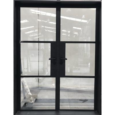 China French Door Iron Entry Door Waterproof Modern Steel Steel Exterior Door for sale