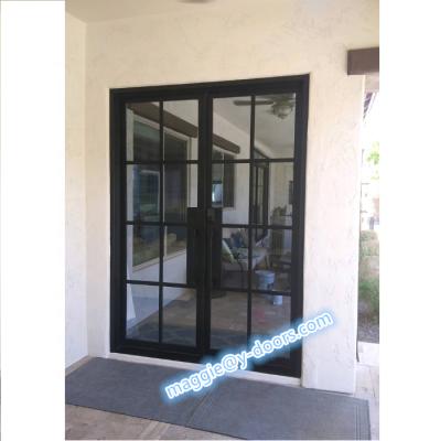 China Modern French Door Iron Front Door Modern Steel Exterior Door for sale