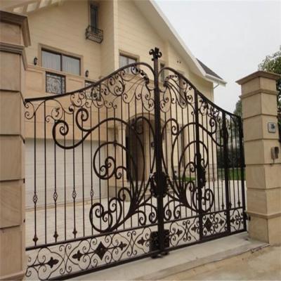 China Sliding Top Selling Wrought Iron Gates Driveway Gate Customized Design For Private Villa for sale