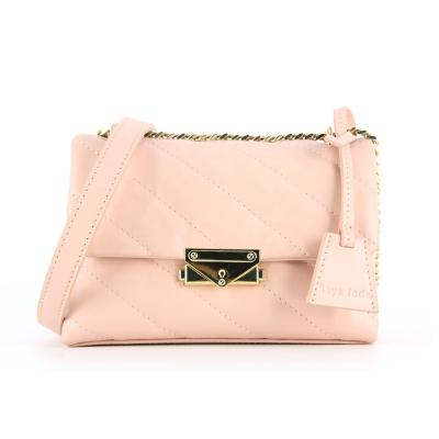 China 2020 New Fashion Lady Bag Messenger Bag Pink Quilted Sling Handbag With Chain Strap Te koop