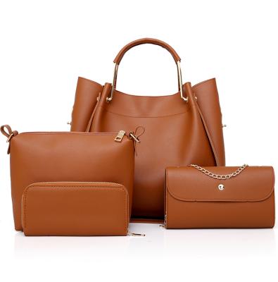 China New Fashion Design Women Handbags Set PU Solid Color Leather Ladies Cross - Purses Large Mini Body Shoulder Handbags for sale