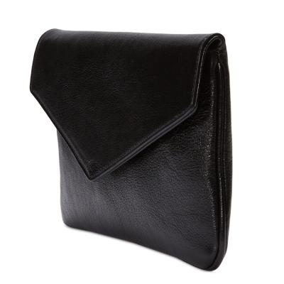 China Fashion Guangzhou Manufacturer Designer Wholesale High Quality Custom Women Envelope Genuine Leather Clutch Bag With Logo Te koop