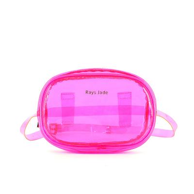 China Wholesale hot sale brand new luxury waterproof pink jelly clear PVC waist bag custom fashion logo factory price for sale