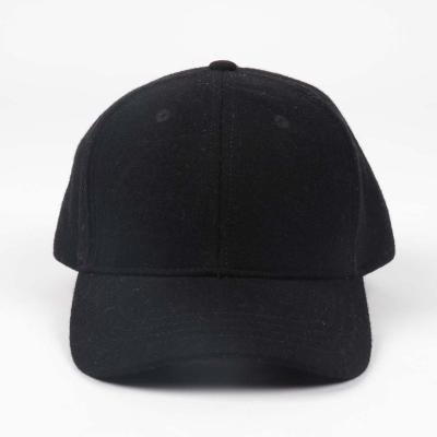 China Factory Price 6 Panel Woole Hat Fashion Design Hygroscopic Baseball Cap With Embroidery for sale