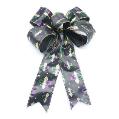 China Beautiful Sale Gift Floral Luxury Satin Bows Ribbon Bow For Halloween Decoration for sale