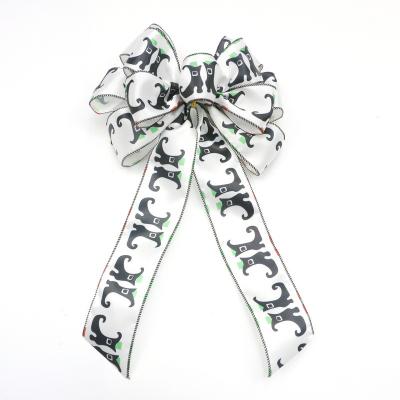 China Wholesale Satin Floral High Quality Fancy Ribbon Halloween Ribbons and Bows for sale