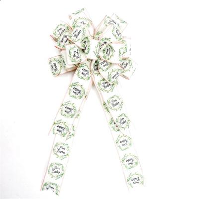 China Easter decoration factory hot sale custom polyester bows for gift Easter decoration large ribbon bow for sale