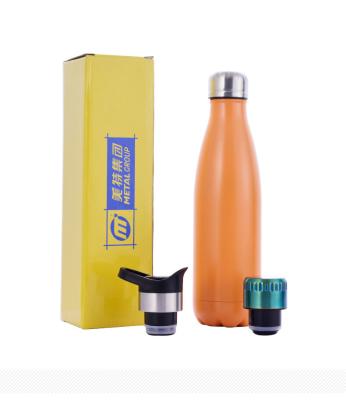 China PORTABLE Vacuum Stainless Steel Cola Water Bottle Double Wall Yellow Mug With Custom Logo for sale