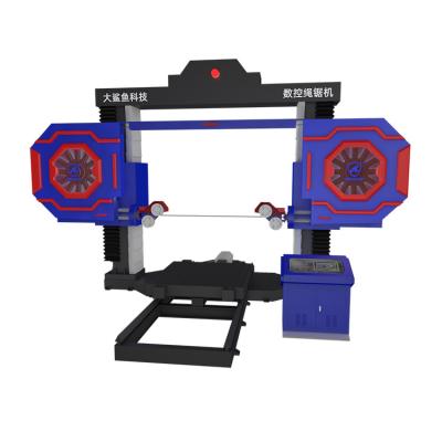 China Profile Cutting Stone 22kw Double Drive Electric Wire Saw Machine Diamond Granite Stone Gantry Cutting for sale