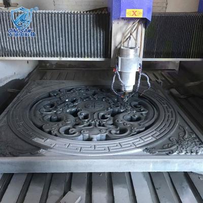 China High Efficiency Water Jet Stone Engraving Machine Small CNC Granite Sink Hole Cutting Cut For Stones Marble Countertop Multi Router Impact Head for sale