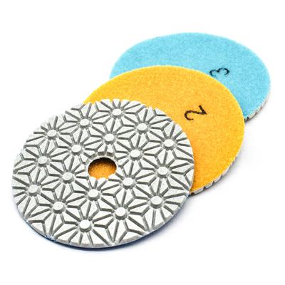 Cina Granite Stone Tools Flexible 3 Stage Diamond Polishing Wet Polishing Pad for Granite in vendita