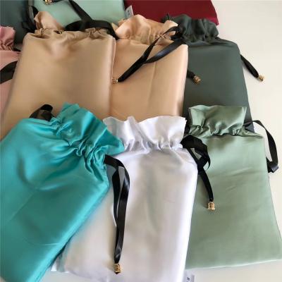 China Anti-Static Drawstring Bag Customized Package 100% Tencel Lyocell Bed Sheet Set for sale