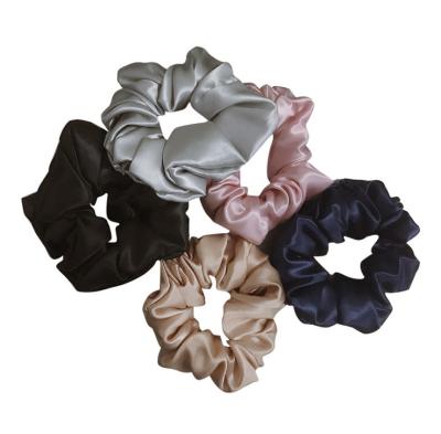 China European and American style wholesale 3.5cm mulberry silk hair scrunchies silk hair ring stretch hair silk accessories for sale