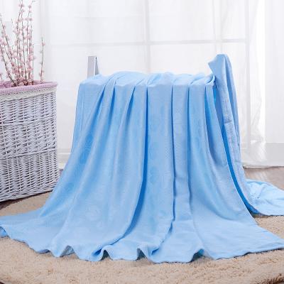 China Wholesale Solid Color Plain Organic Bamboo Blanket Anti-pilling Eco-friendly Air Conditioning Blanket for sale