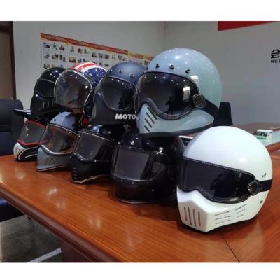 China Motocycle Helmet 2020 Fashion Retro Flip Up Helmet Visor Motorcycle Helmet Lens For 3/4 Motorbike Helmet for sale