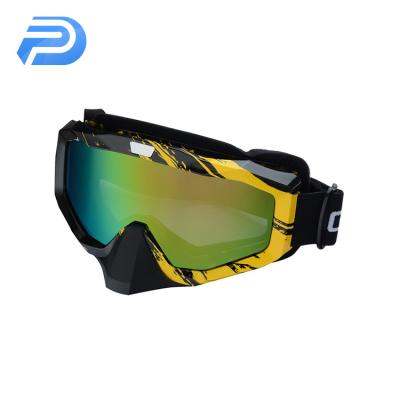 China Motorcycle Riding Glasses Clear Glass Lenses Motocross Protective Goggles For Dirt Bike Ski Snowmobile Snowboard for sale