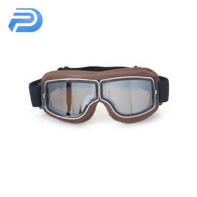 China Factory Price OEM Vintage Motorcycle Super Light Goggles Mirrored Lenses For Motor Biker Sport Riding for sale