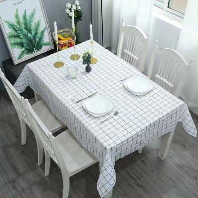 China Hot Selling Water Resistant Printed Polyester PVC Table Cloth With Woven Dining Table Pattern Techniques for sale