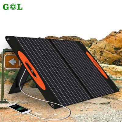 China 60W 18V Portable Foldable Solar Panel USB Charger Power Lightweight Outdoor Foldable Solar Panel 156mmx156mm for sale