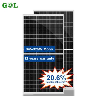 China 355w 360watt 380w solar panels de paneles de solares de costo monocrystalline solar panel roof use house prices 166mmx166mm for sale