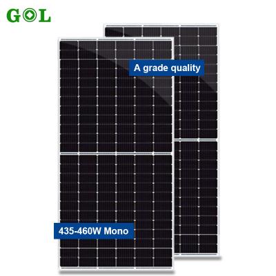 China 435w 450w 460watt solar panel 166mmx166mm monocrystalline solar panel manufacturers use roof solar power panel system home for sale