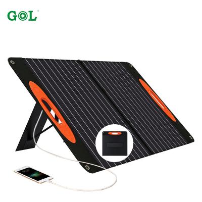 China 60W 18V Portable Foldable USB Solar Panel USB Charger Power Lightweight Outdoor Foldable Solar Panel 156mmx156mm for sale