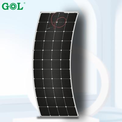 China 150w 18v 156.75mmx156.75mm monocrystalline flexible solar panels for sale