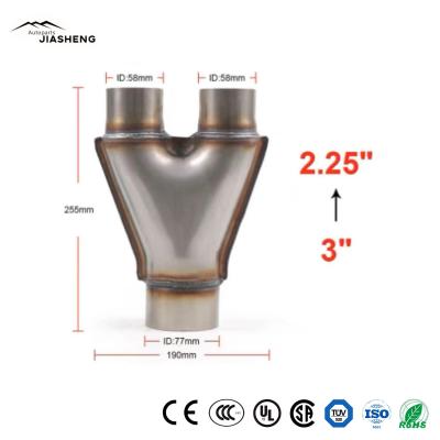 China Tubos de escape de três vias em forma de Y Fábrica de suprimentos Conversor catalítico automático Partes metálicas de motocicletas Conversor catalítico à venda