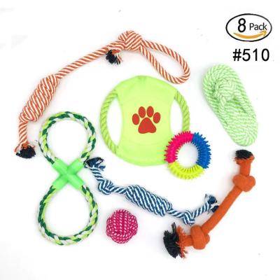 China 2023 Hot New Stocked Pet Toy Set Factory Supply Pet Set Cotton Rope Toys for sale