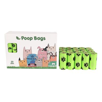 China New Border Pet Stored Dog Poo Bag Dog Poo Bag Supplies Degradable Dog PAW Pet Waste Bag for sale