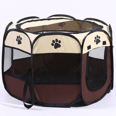 China Octagon Folding Dog Cat Delivery Room Cat Kennel Dog Cage Pen Pet Tent Oxford Durable Breathable Hot Selling Pet for sale