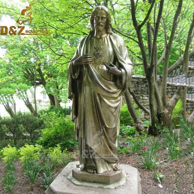 China Large outdoor decorative religious sculpture Jesus bronze religious statue famous in Europe for sale