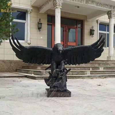 China Metal Eagle Life Size Animal Statue Garden Bronze Sculpture Wholesale Europe Large for sale