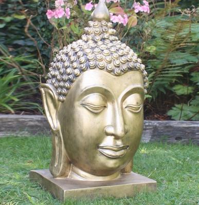 China Giant Thai Bronze Head Big Buddha Head Sculpture Metal Statue In Europe For Garden Decoration for sale